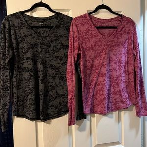 2 long sleeve cotton V-neck tees! Selling together!